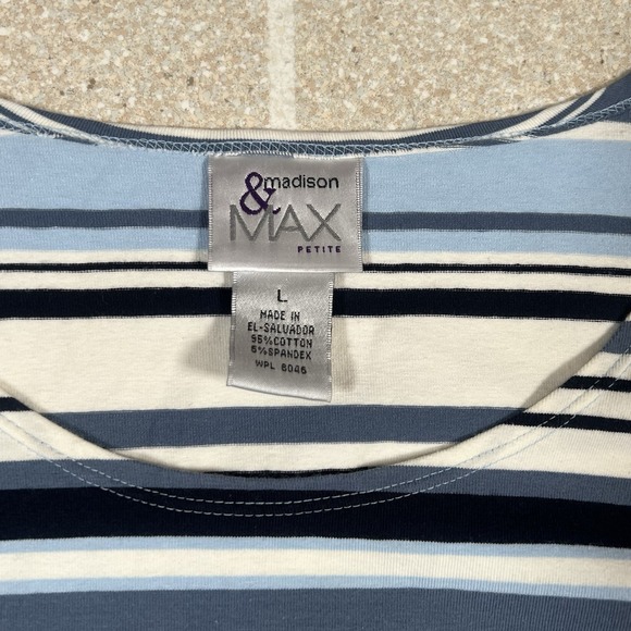 Madison & Max Strip Top Petite Size Large - Picture 4 of 4